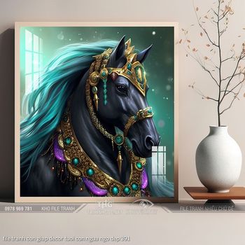 file tranh con giap decor tuoi con ngua ngo dep 391