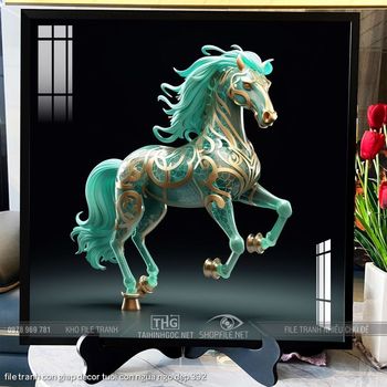 file tranh con giap decor tuoi con ngua ngo dep 392