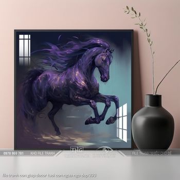 file tranh con giap decor tuoi con ngua ngo dep 393