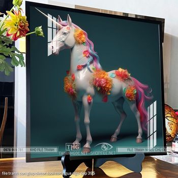 file tranh con giap decor tuoi con ngua ngo dep 395