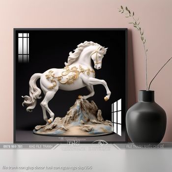 file tranh con giap decor tuoi con ngua ngo dep 396