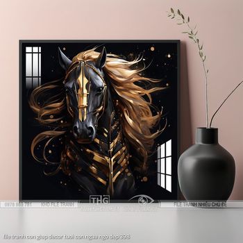 file tranh con giap decor tuoi con ngua ngo dep 398