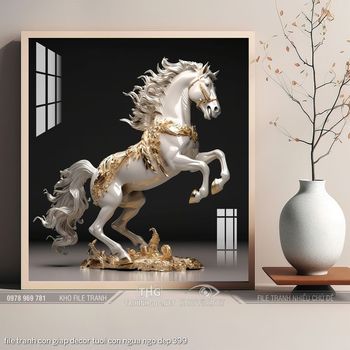 file tranh con giap decor tuoi con ngua ngo dep 399