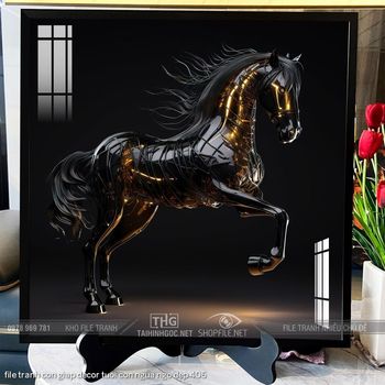 file tranh con giap decor tuoi con ngua ngo dep 406