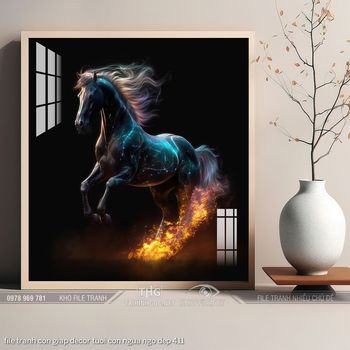 file tranh con giap decor tuoi con ngua ngo dep 411