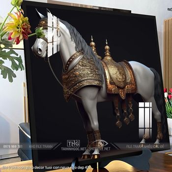 file tranh con giap decor tuoi con ngua ngo dep 412