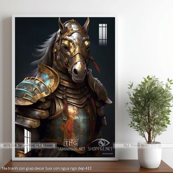 file tranh con giap decor tuoi con ngua ngo dep 413