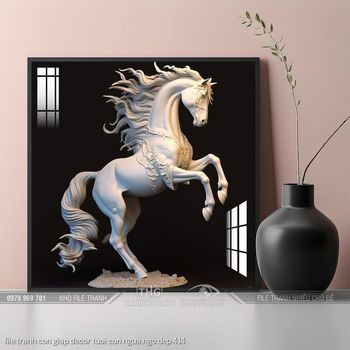 file tranh con giap decor tuoi con ngua ngo dep 414