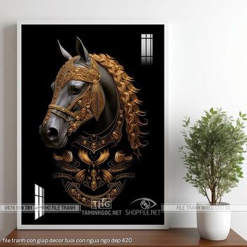 file tranh con giap decor tuoi con ngua ngo dep 420