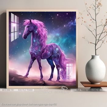 file tranh con giap decor tuoi con ngua ngo dep 421