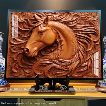 file tranh con giap decor tuoi con ngua ngo dep 422