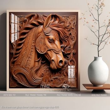 file tranh con giap decor tuoi con ngua ngo dep 425