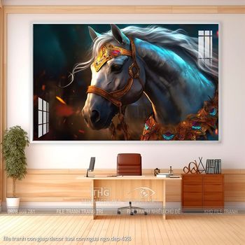 file tranh con giap decor tuoi con ngua ngo dep 428