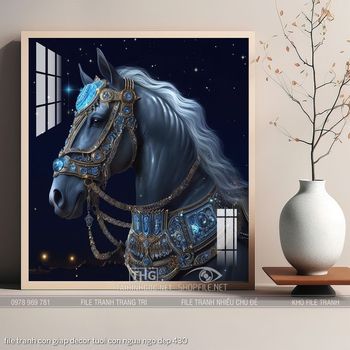 file tranh con giap decor tuoi con ngua ngo dep 430