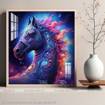 file tranh con giap decor tuoi con ngua ngo dep 432