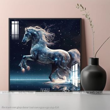 file tranh con giap decor tuoi con ngua ngo dep 434