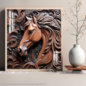 file tranh con giap decor tuoi con ngua ngo dep 436