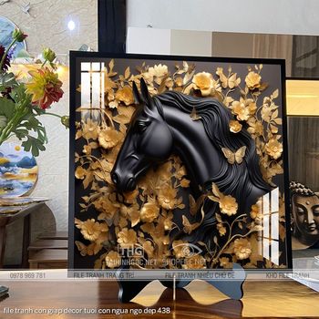 file tranh con giap decor tuoi con ngua ngo dep 438