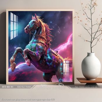 file tranh con giap decor tuoi con ngua ngo dep 439