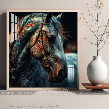 file tranh con giap decor tuoi con ngua ngo dep 440