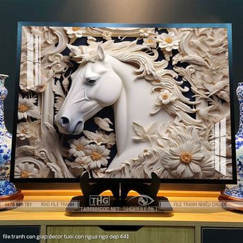 file tranh con giap decor tuoi con ngua ngo dep 441