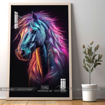 file tranh con giap decor tuoi con ngua ngo dep 442