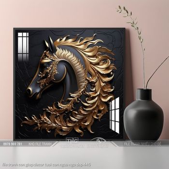 file tranh con giap decor tuoi con ngua ngo dep 445