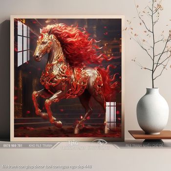 file tranh con giap decor tuoi con ngua ngo dep 448