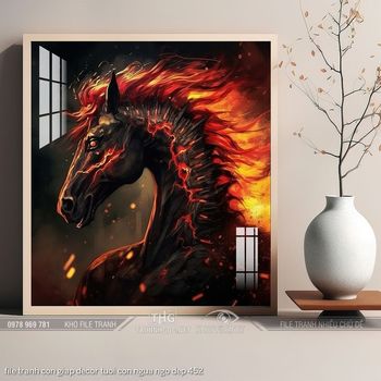 file tranh con giap decor tuoi con ngua ngo dep 452