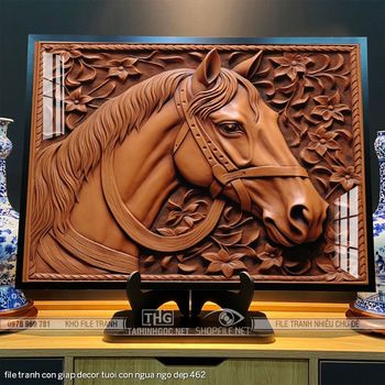 file tranh con giap decor tuoi con ngua ngo dep 462