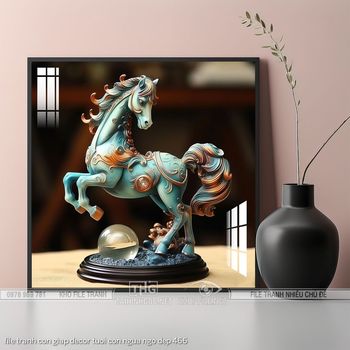 file tranh con giap decor tuoi con ngua ngo dep 466