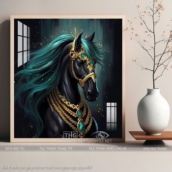 file tranh con giap decor tuoi con ngua ngo dep 467