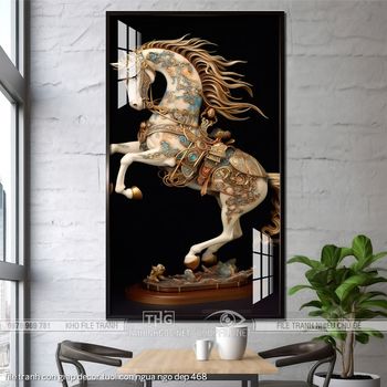 file tranh con giap decor tuoi con ngua ngo dep 468