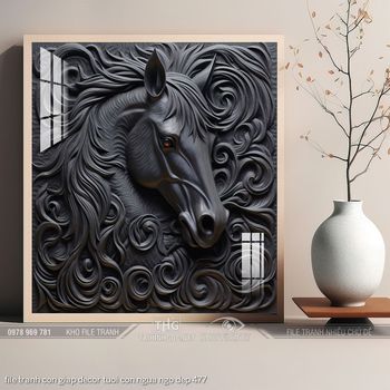 file tranh con giap decor tuoi con ngua ngo dep 477