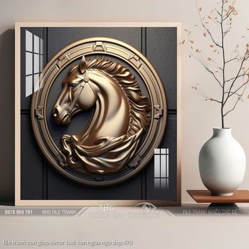 file tranh con giap decor tuoi con ngua ngo dep 478