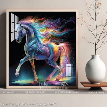 file tranh con giap decor tuoi con ngua ngo dep 479