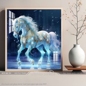 file tranh con giap decor tuoi con ngua ngo dep 480