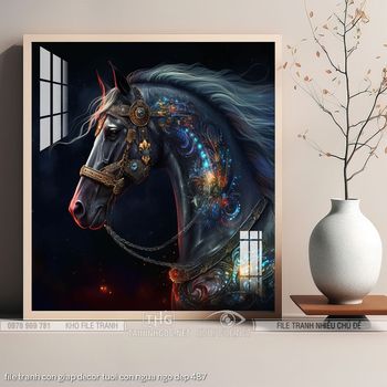 file tranh con giap decor tuoi con ngua ngo dep 487