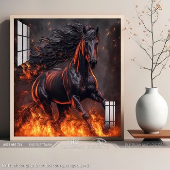 file tranh con giap decor tuoi con ngua ngo dep 491