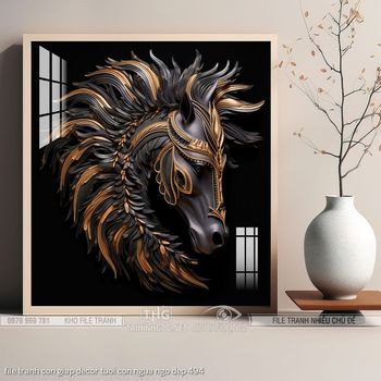 file tranh con giap decor tuoi con ngua ngo dep 494