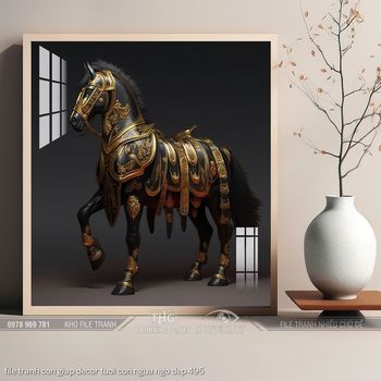 file tranh con giap decor tuoi con ngua ngo dep 495