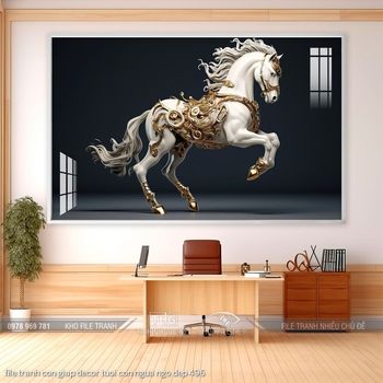 file tranh con giap decor tuoi con ngua ngo dep 496