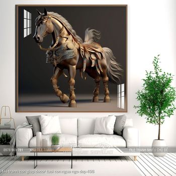 file tranh con giap decor tuoi con ngua ngo dep 498