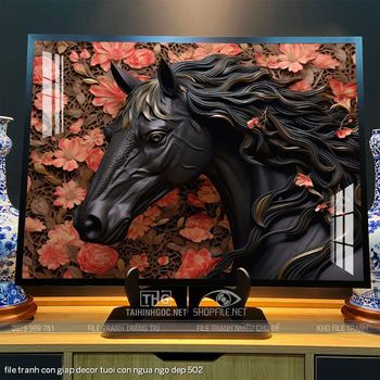 file tranh con giap decor tuoi con ngua ngo dep 502