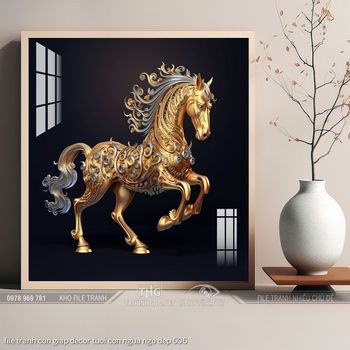 file tranh con giap decor tuoi con ngua ngo dep 506