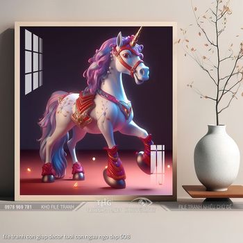 file tranh con giap decor tuoi con ngua ngo dep 508