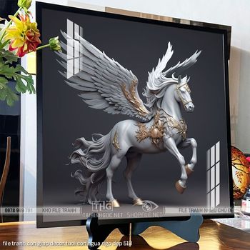 file tranh con giap decor tuoi con ngua ngo dep 513