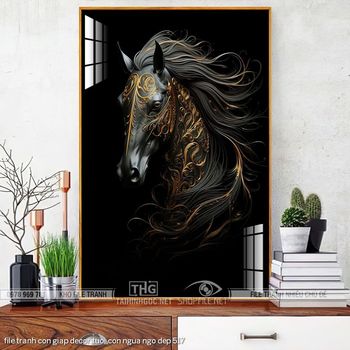 file tranh con giap decor tuoi con ngua ngo dep 517