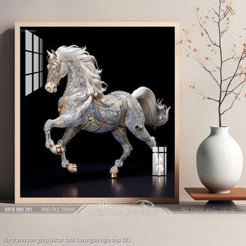 file tranh con giap decor tuoi con ngua ngo dep 521