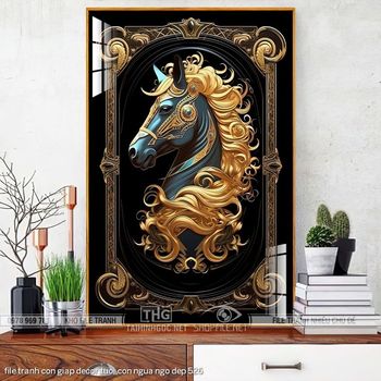 file tranh con giap decor tuoi con ngua ngo dep 526